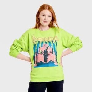 Neon Green Graphic Sweatshirt - Goosebumps Inspired